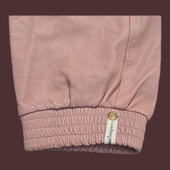 REVOLVE Pink Leather Jogger Pants. Size Small - Picture 6 of 6